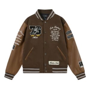 amiri varsity jacket eagle embroidery multi