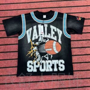 valley geometric print washed tee