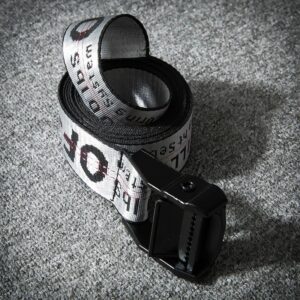 off white industrial belt yellow