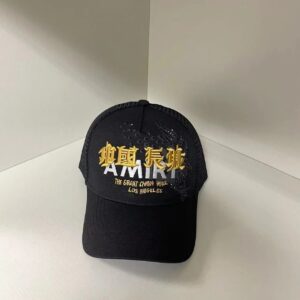 amiri embroidered baseball cap black