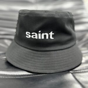 saint embroidered bucket hat multicolor