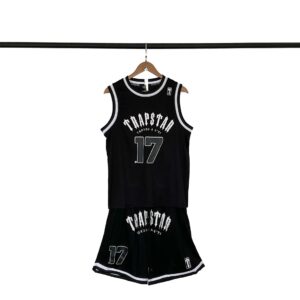 trapstar mesh basketball set black