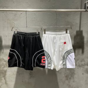 tra logo mesh tee and shorts set black white