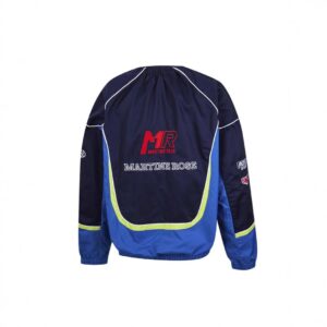 martine rose colorblock biker jacket navy