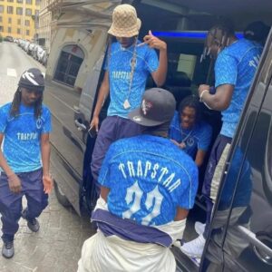 trapstar gradient mesh tee multicolor