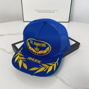 rhude embroidered cap blue