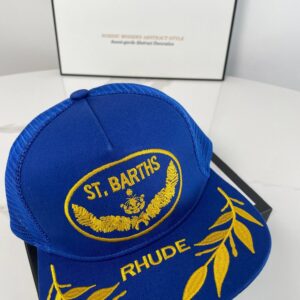 rhude embroidered cap blue