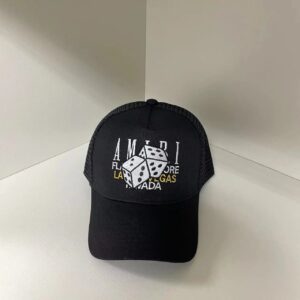 amiri embroidered baseball cap black