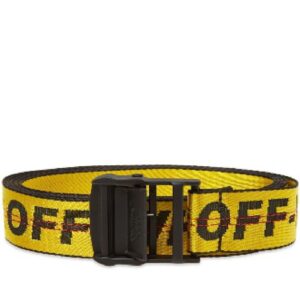 off white industrial belt yellow