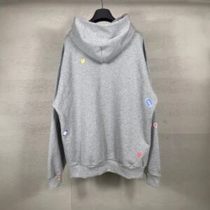 balenciage fruit print zip hoodie pink/grey