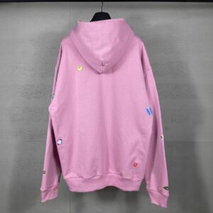 balenciage fruit print zip hoodie pink/grey