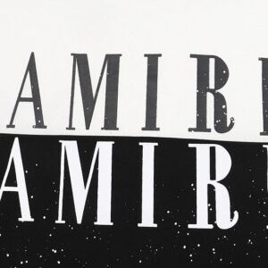 amiri paint splatter tee black white
