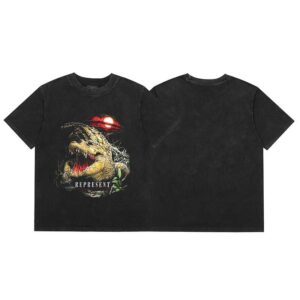 represent crocodile graphic tee black