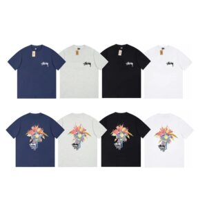 stussy graphic logo tee multicolor