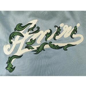 amiri embroidered shorts blue