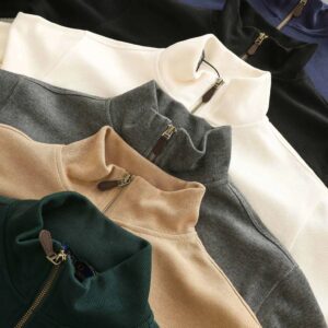 ralph lauren half zip knit sweater multicolor