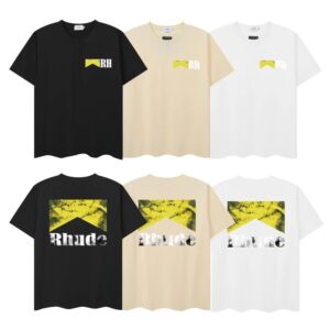 rhude graphic print t shirt multi