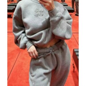 alexander wang glitter sweatshirt grey