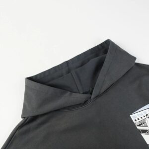 erd gradient print grey hoodie