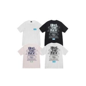 stussy multi color dog print t shirt