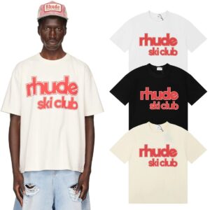 rhude racing graphic tee black