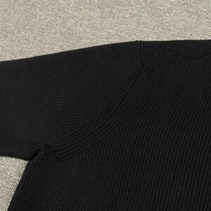 mm6 zip knit cardigan black/grey