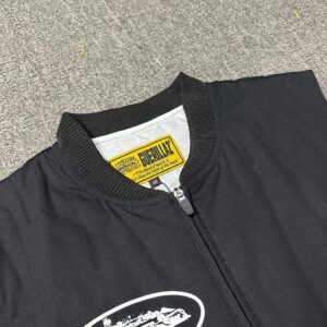 corteiz quilted vest black