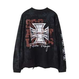 sssaint louis cross star graffiti tee black/white