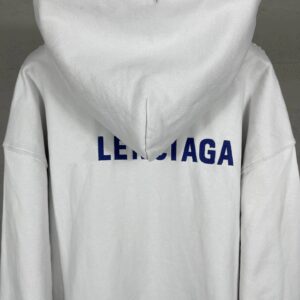 balenciaga logo zip hoodie black/white