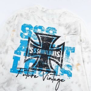 sssaint louis cross star graffiti tee black/white