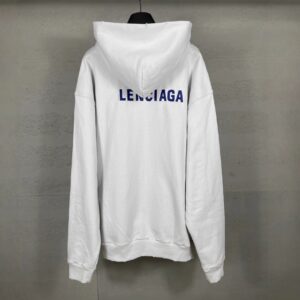 balenciaga logo zip hoodie black/white