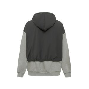 essentials patchwork letter hoodie black/grey