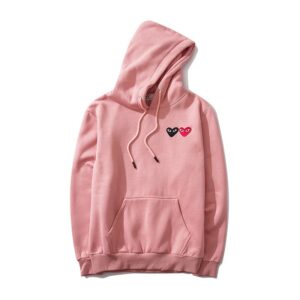 cdg heart embroidery tees multicolor