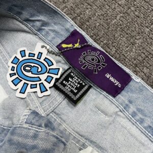 adwysd washed denim pants multi color