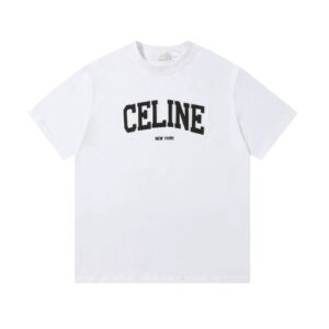 celine embroidered t shirt multicolor
