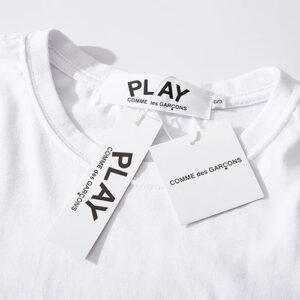 cdg gold heart tee multicolor