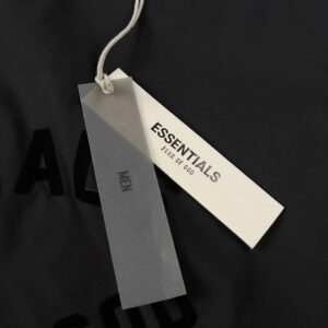 essentials patchwork letter hoodie black/grey