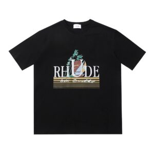 rhode sailboat print t shirt black