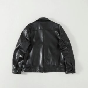 polo ralph lauren leather jacket black