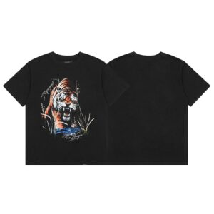 represent tiger print black tee