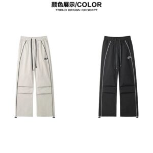 2025 relaxed straight leg sweatpants black/white​
