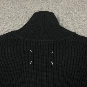 mm6 zip knit cardigan black/grey