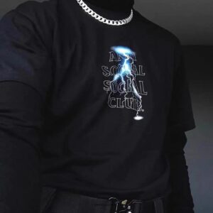 assc lightning print tee black