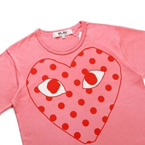 cdg play polka dot heart tee multicolor