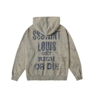 sssaintlouis graffiti hoodie grey