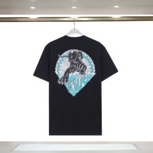 amiri black leopard t shirt multi