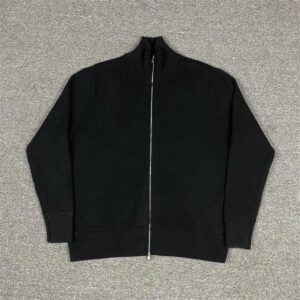 mm6 zip knit cardigan black/grey
