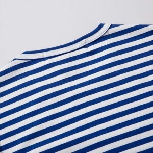 cdg play heart striped tee multicolor