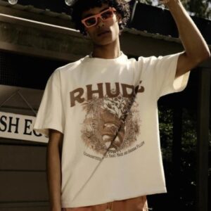 rhude wheat print t shirt multi color