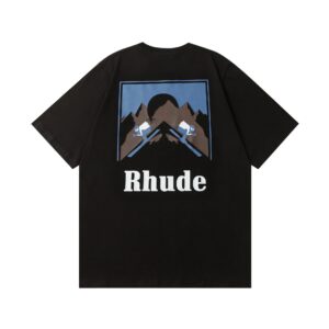 rhude sunset mountain tee multicolor